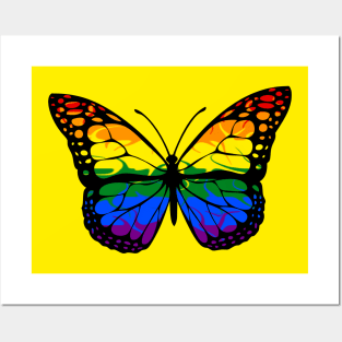 Rainbow Butterfly Posters and Art